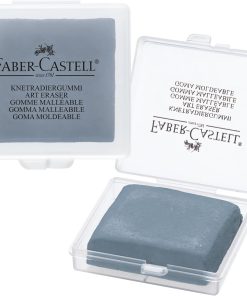 Faber-Castell Kneadable Eraser for Artists in Storage Case - Absorbent Kneaded Erasers. Art Eraser 1 Pack. Grey